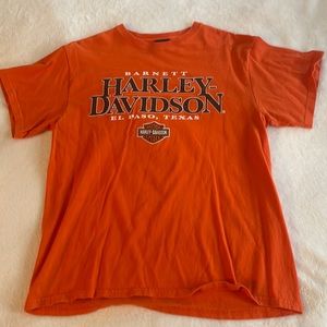 Orange Barnett H-D short sleeve t-shirt size L